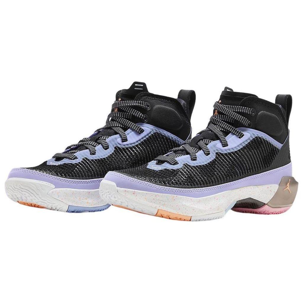 Jordan 37 GS Kids Black Purple Basketball Shoes FJ7515-001