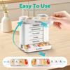 7-Day Large Capacity Portable Pill Organizer with Removable Daily Compartments - Weekly Medication Planner,Easy Visibility