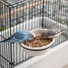 Wide Mouth Hanging Ceramic Parrot Bowl Detachable Prevents Spills Bird Feeding Bowl with Stand Parrot Water Feeder Small Pets