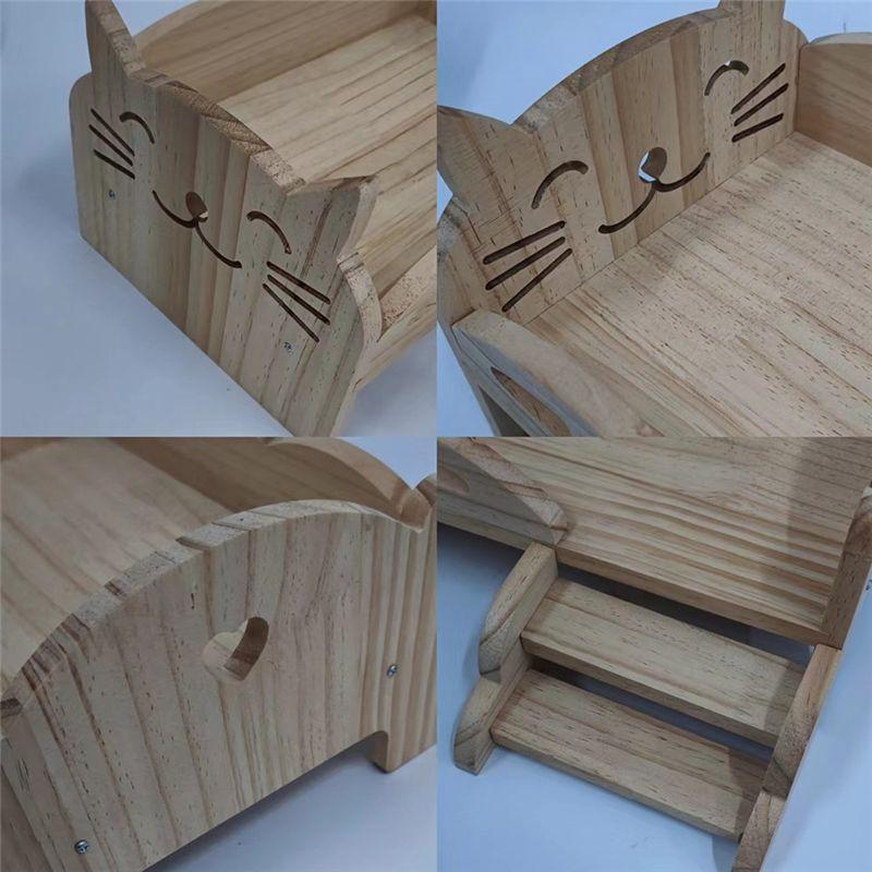 A71Z Wooden Play Bed For Universal Wooden Bed Wooden DIY Mini Play Bed For Children's Day Gift