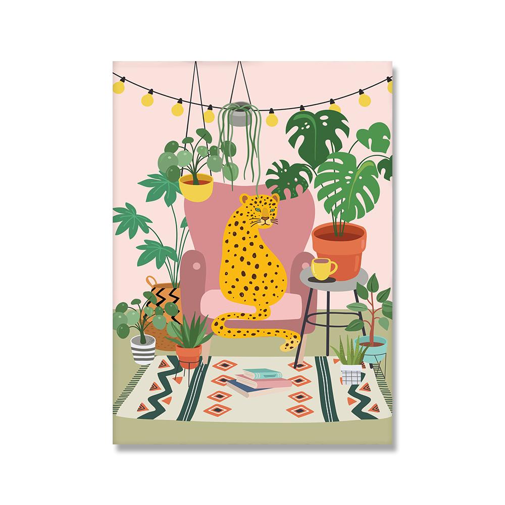 Girl Power Kolorowy Cytat Grafiki Abstrakcyjna Twarz Nakrapiany Plakat na Płótnie Wystrój Domu Salon Skandynawski Ściana Nieoprawiony Obraz