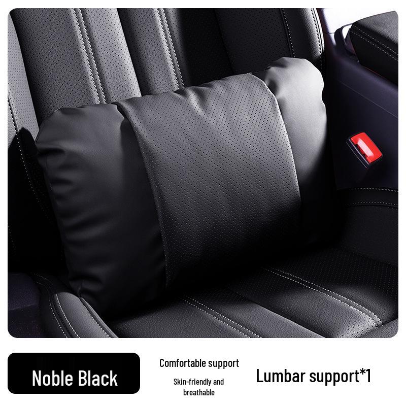 Nappa Leather Adjustable Neck Support for Volvo XC60, S90, XC90, and S60 Headrests.