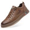 Board shoes men's autumn breathable new casual leather shoes men's soft soles trend versatile fashion non-slip shoes men's shoes