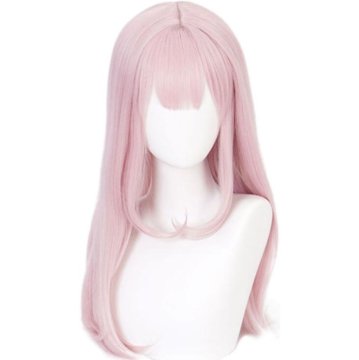 Розовый длинный парик 60 см — фото 3