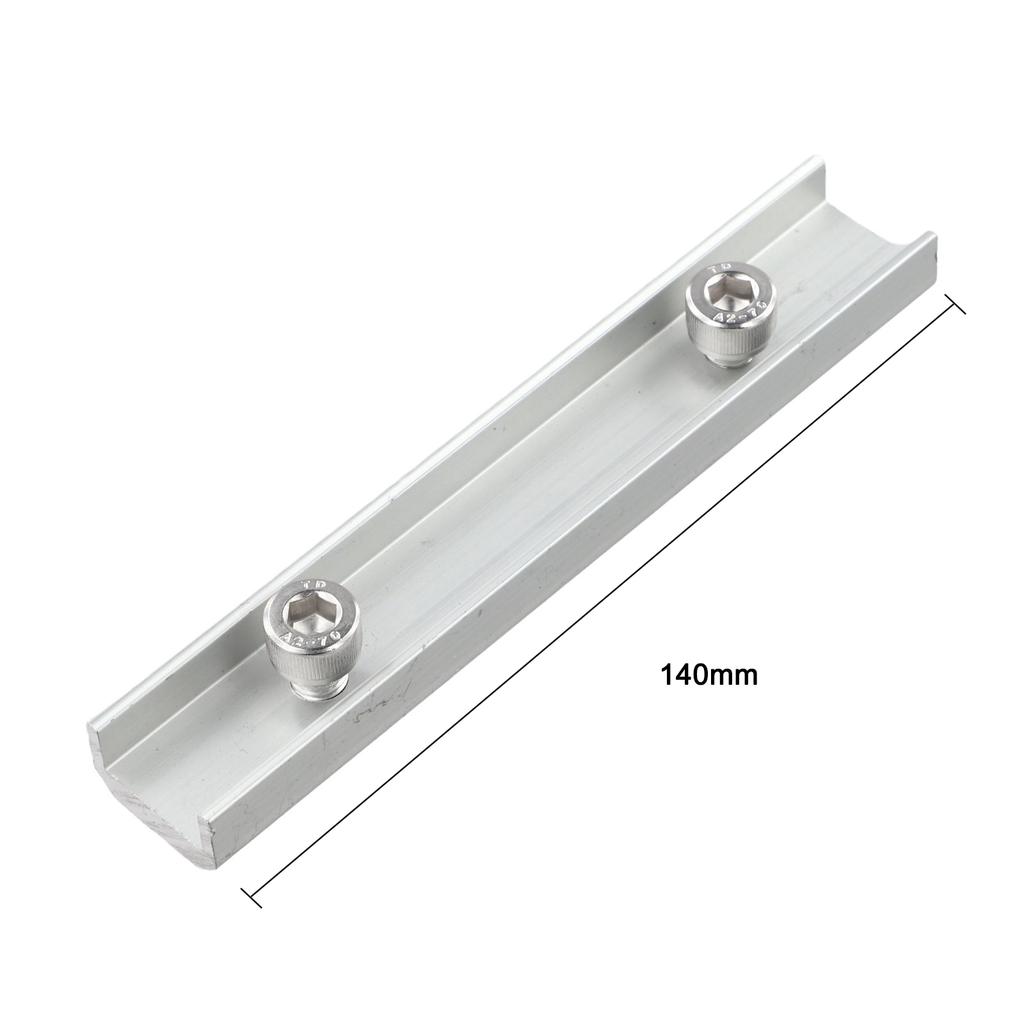 Commercial and Residential Solar System Rail Connector 4x Aluminum PV Rail Connector with Screws for 14cm Panels