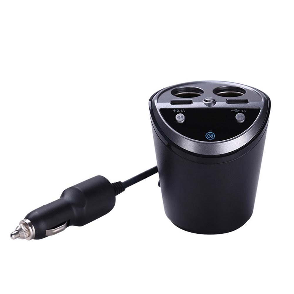 Cup Shaped Dual USB Car Charger Bluetooth Hands-free Phone Car Bluetooth MP3 Player