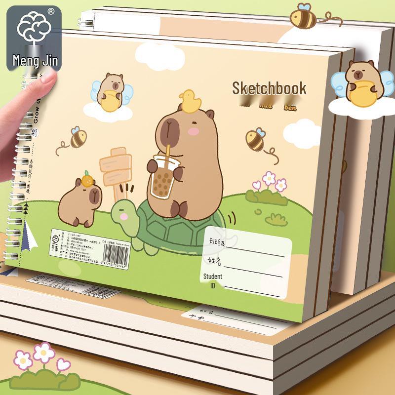 

Capybara & Pufferfish A4 Spiral Drawing Book for Kids