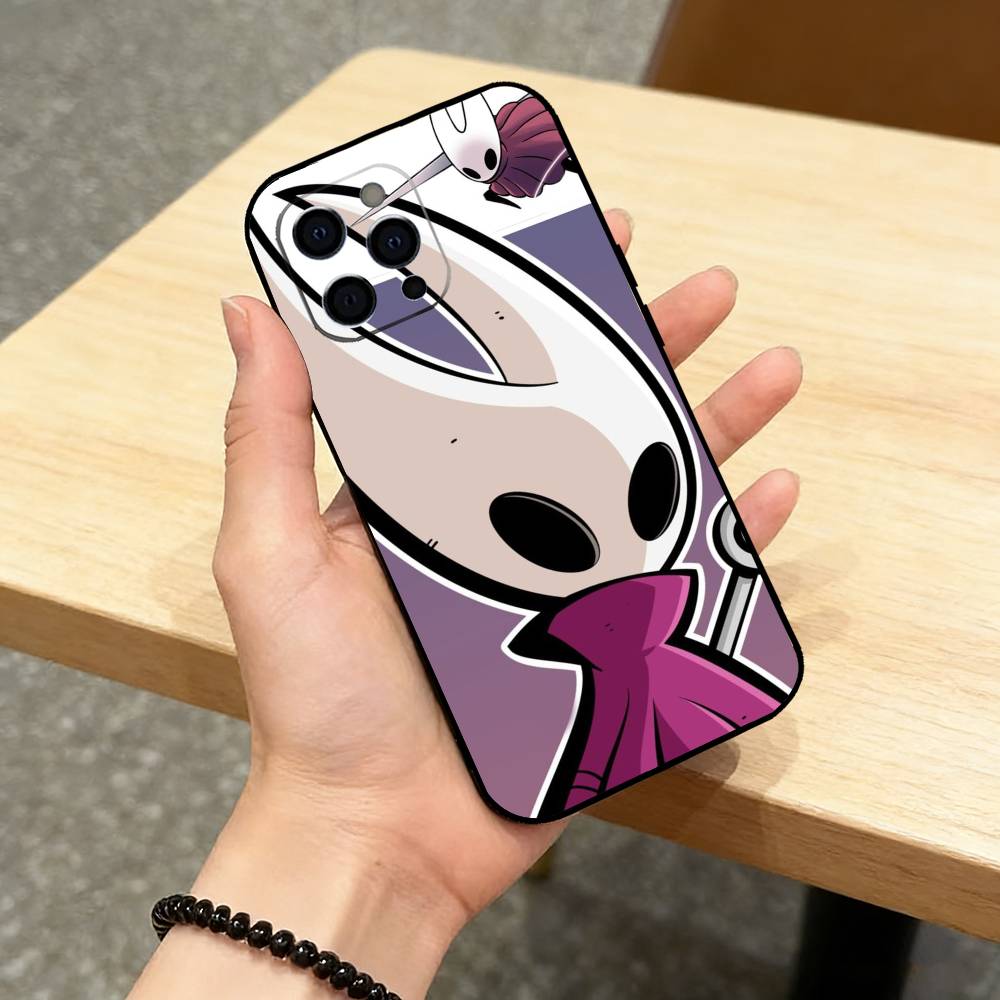 H-Hollow Knight Silksong Cool    Phone Case For iPhone 17,16,15,14,13,12,11 Plus,Pro Max,XS,Soft Silicone Black Cover iPhone14Plus