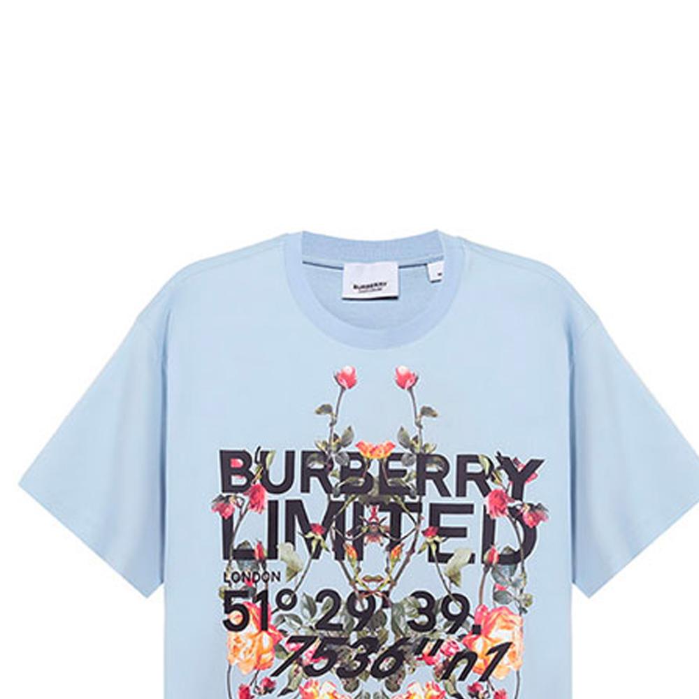 Burberry T Shirt Unisex Light Blue 80374681