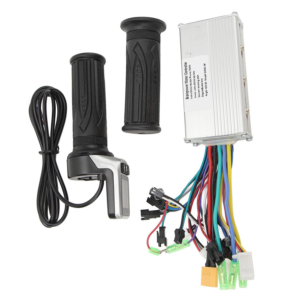 Brushless Controller Kit 36V 48V 500W 28A 3 Modes Twist Throttle Grip LCD Display Waterproof for