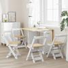 Vidaxl Corona Dining Chairs, Folding, 4 Pcs, White, Pine