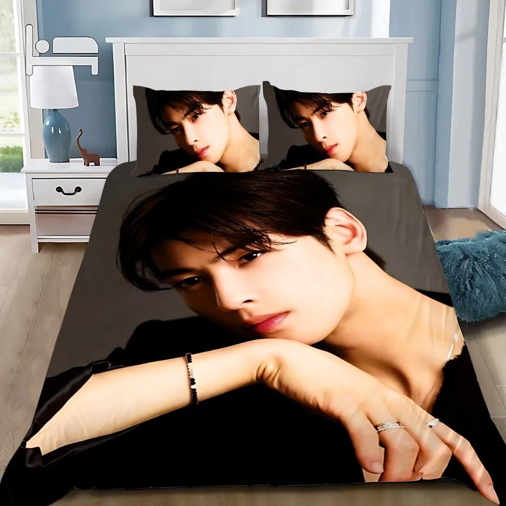 True Series Hwang In Youp Cha EunWoo Duvet Cover Pillowcase Bedding Set Adult Boy Girl Bedroom Decoration