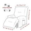1 Seater Split Recliner Sofa Cover Polar Fleece Single Reclining Chair Covers Relax Home Armchair Covers for Living Room