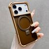 Stand Holder Transparent For Magsafe Case For iPhone 17 16 15 14 13 Pro Max Magnetic Shockproof Soft Silicone Bumper Back Cover