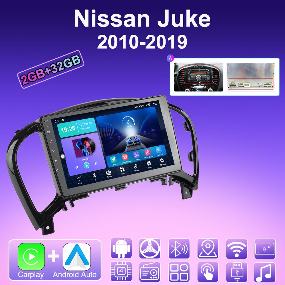 

2 DIN Android Carplay автомобильное радио для Nissan Juke 2010-2019 мультимедийный проигрыватель головное устройство стерео GPS навигация BT WIFI 2+32 ГБ 2+32GB,A