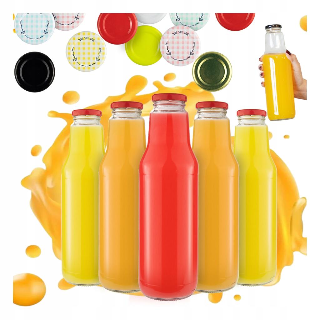 Butelka Kubuś Na Sok Soczek Syrop 750Ml + Wieczko Butelki Szklane 0,75L