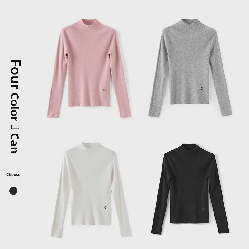 

Nanyou Versatile Casual Wool Pullover Knitted Top for Women