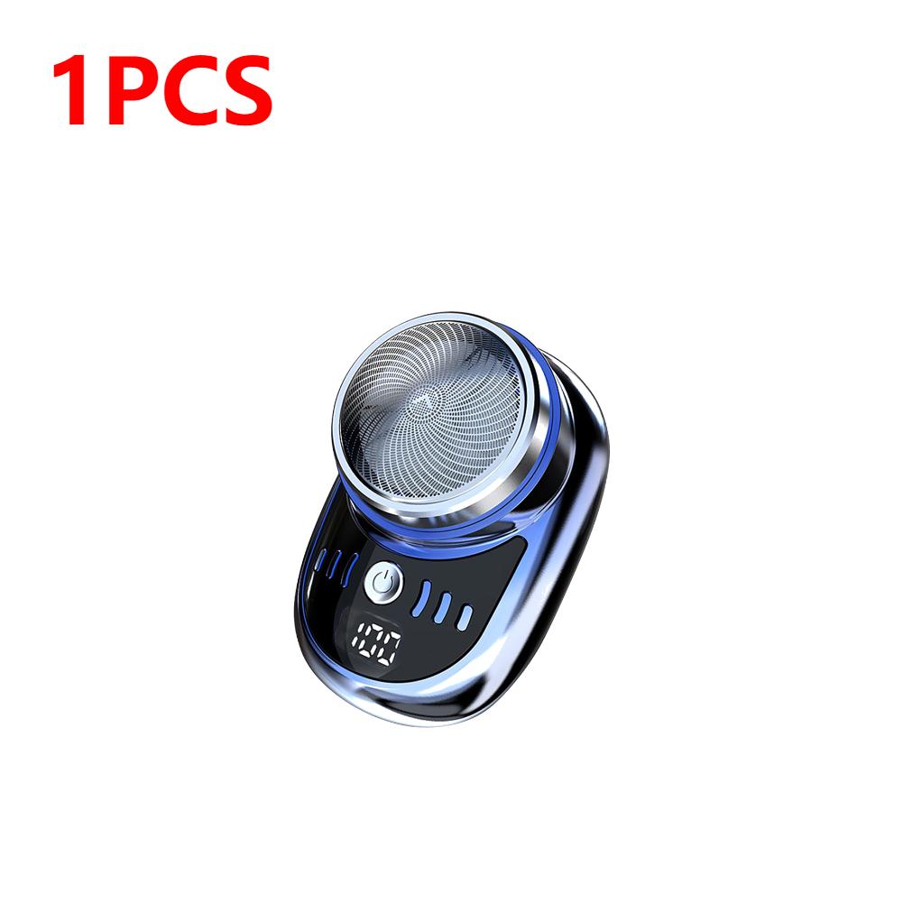 Men Mini Electric Travel Shaver with Digital Display Face Beard Trimmer Washable Rechargeable Shaver Pocket Size Portable Shaver