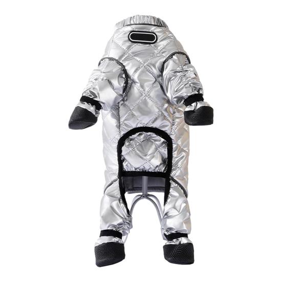 

Сніговий костюм для собаки, повний комбінезон, світловідбиваючий стьобаний комбінезон, теплий зимовий комбінезон для собаки із захистом для лап, тепла зимова куртка для холодної погоди, для вулиці L