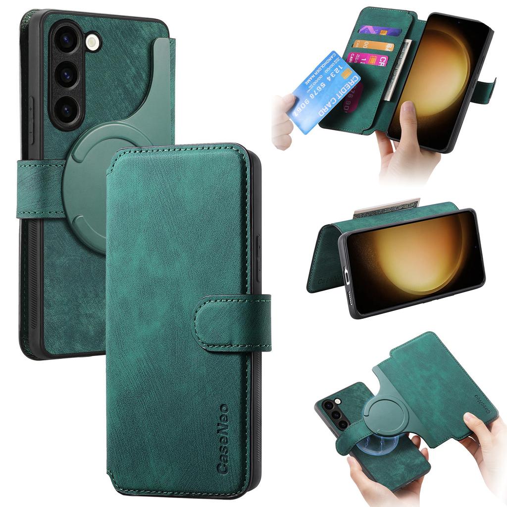 For Samsung Galaxy S23+ Magnetic Case CASENEO Detachable Leather Phone Wallet Cover