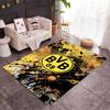 Tappeti Antiscivolo a Tema Splatter Art Logo Bvb 09 - Arredamento per la Casa in Poliestere, Adatti per Camere da Letto, Soggiorni, Ingressi, Studi e Decorazioni