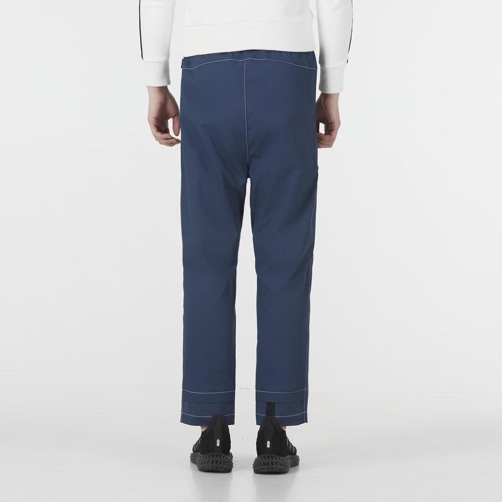 adidas Solid Color Belted Woven Track Pants Men Bottoms Blue HM7470