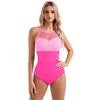 Plus Size One Piece Swimsuits Women Hollow Out Swimwear For Women Mesh Solid Push Up Padded XL Size Bathing Suits Female