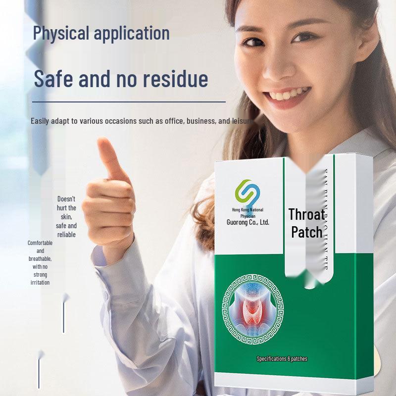 Hong Kong Herbal Throat Patch: Relieves Dry, Itchy Cough, Sore Throat, and Hoarseness