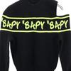 BAPY BY A BATHING APE Long Sleeve Asymmetry Knit XS Black Open Shoulder Women Used