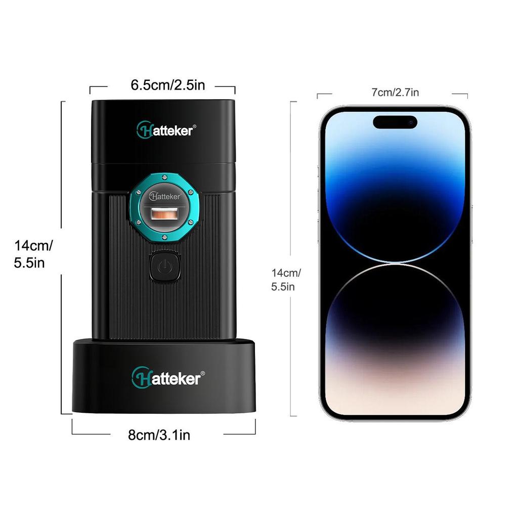 Hatteker Magnetic Levitation Motor Shaver Double Floating Blades with Base & USB Charging