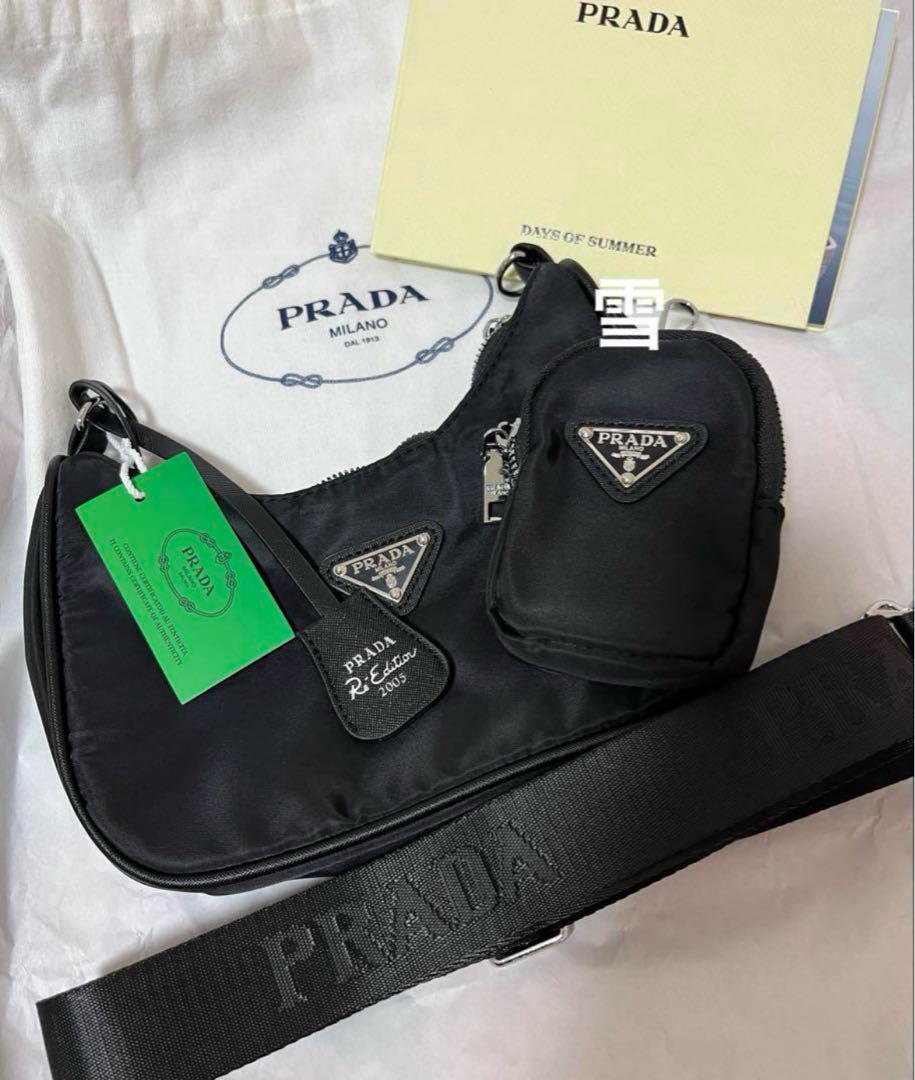 

[USED] PRADA nylon black shoulder bag