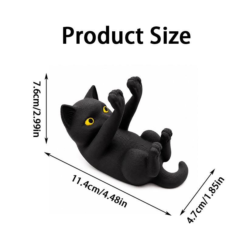 Desktop Cell Phone Bracket Cute Cat Figurine PLA 3D Printed Phone Holder for Home Table Decor