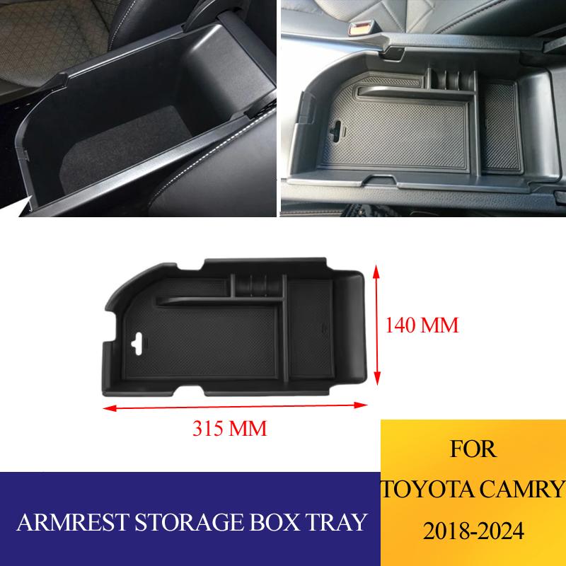 For Toyota Camry 2018 2019 2020 2026 2026 2026 2026 Central Armrest Storage Box Sundries Organizer Tray Accessories