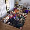 "Anime Warrior Characters Printed Carpet with Vibrant Colors for Home Decor" Suitable for use as an anti-slip for living room bedroom sofas