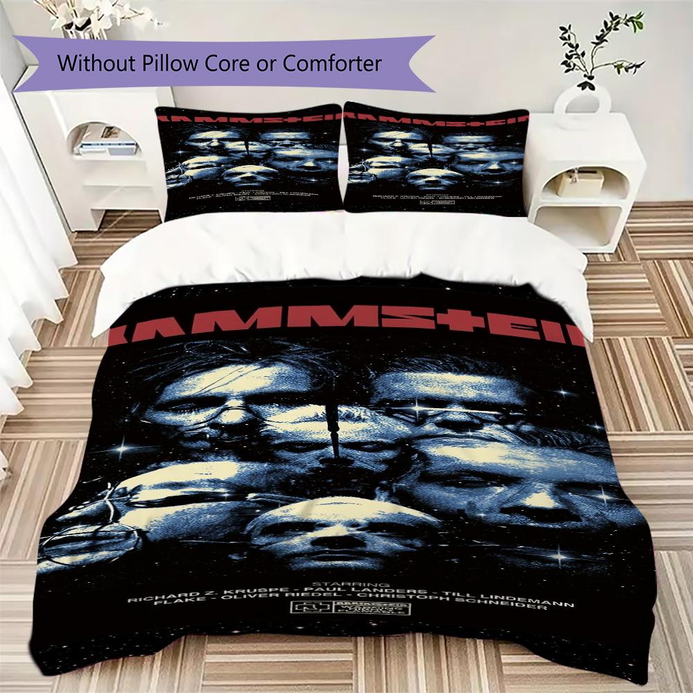 Rammstein German Industrial Metal Band Bedding Without Core 1 Duvet Cover 2 Pillowcase Without Core Soft And Comfortable