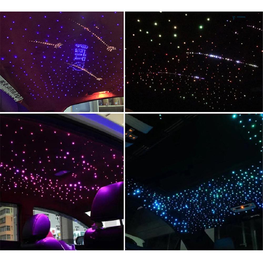 16W Car RGBW LED Fiber Optic Atmosphere Dome Light Kit Bluetooth APP Control