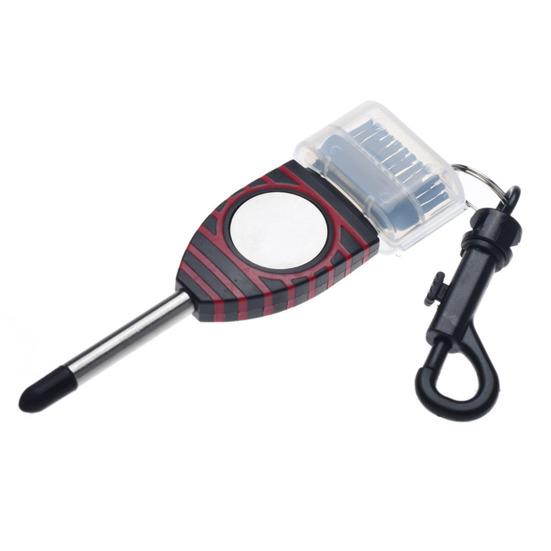 Golf Club Cleaning Brush Double-Headed Flexible Bristles Sharp Tip Stainless Steel Golf Shaft Groove Scrubber Cleaner Tool Golf Accessories