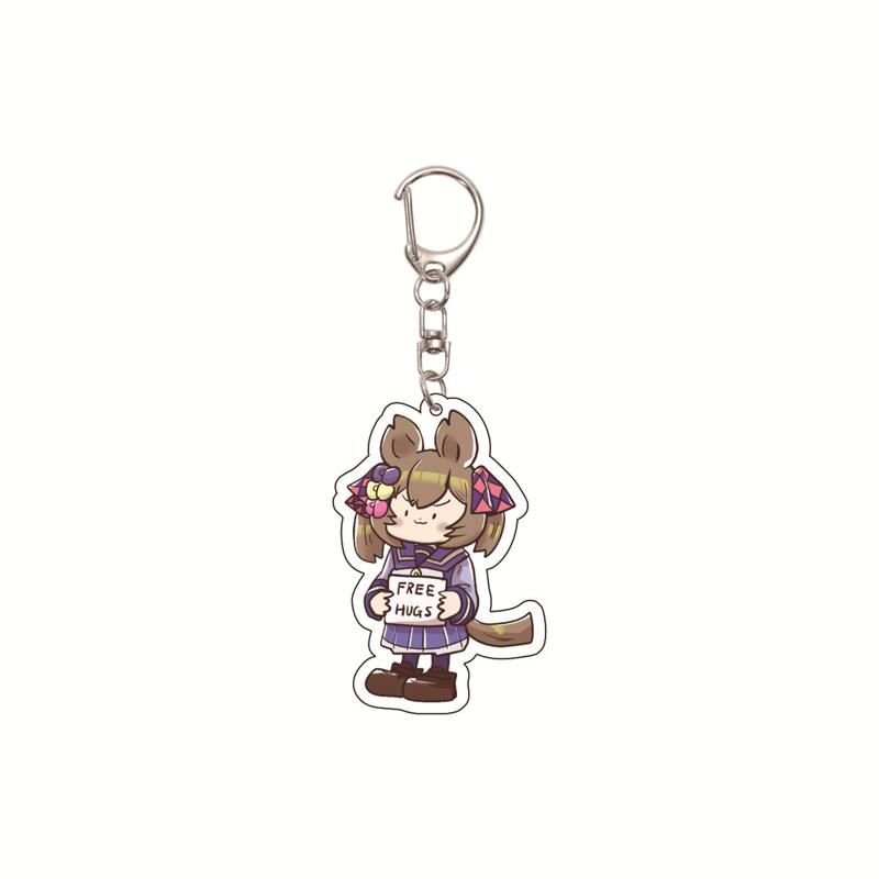 6CM Cute Anime Pretty Derby Shuttle Mejiro Mcqueen Symboli Rudolf Kawaii Acrylic Keychain Game Jewelry Cosplay Props