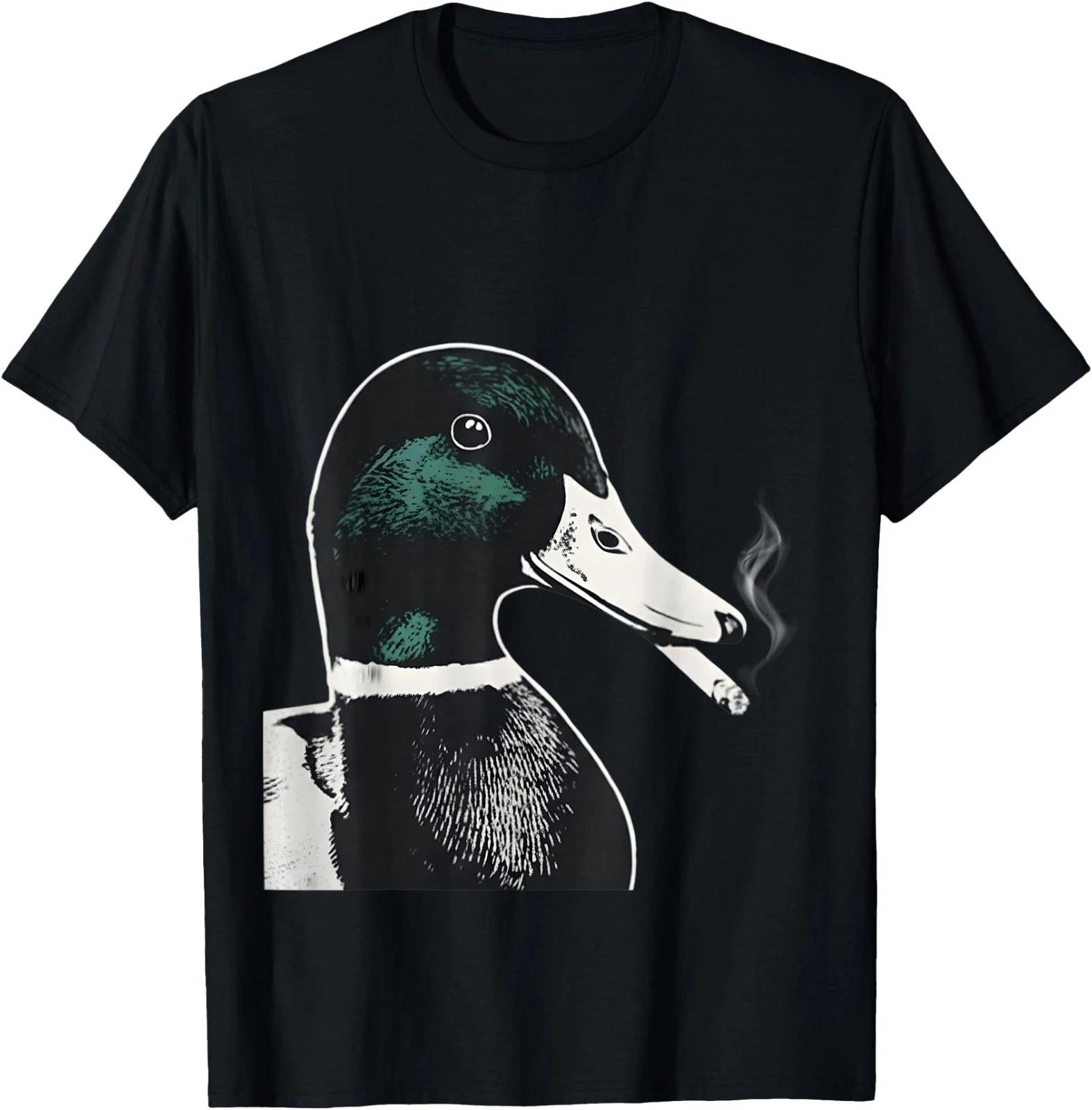 Mallard Smoking Cigarette Meme Funny Mallard Duck Hunting T-Shirt S