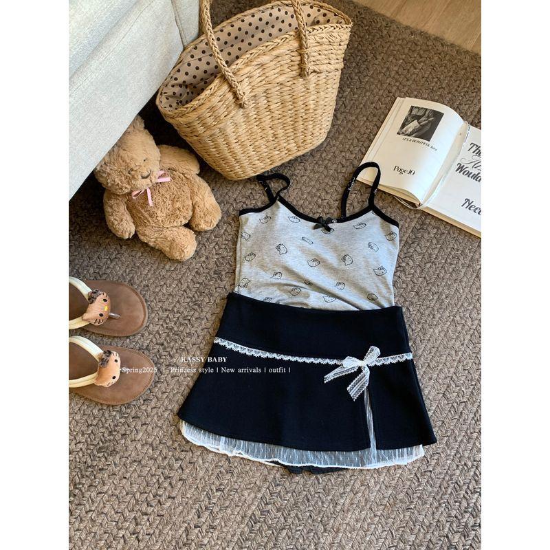 

White Stylish Niche Style Lace Splicing Skirt Skirt Women s Autumn Fashion Tape Side Zipper Bodycon Dress Black L