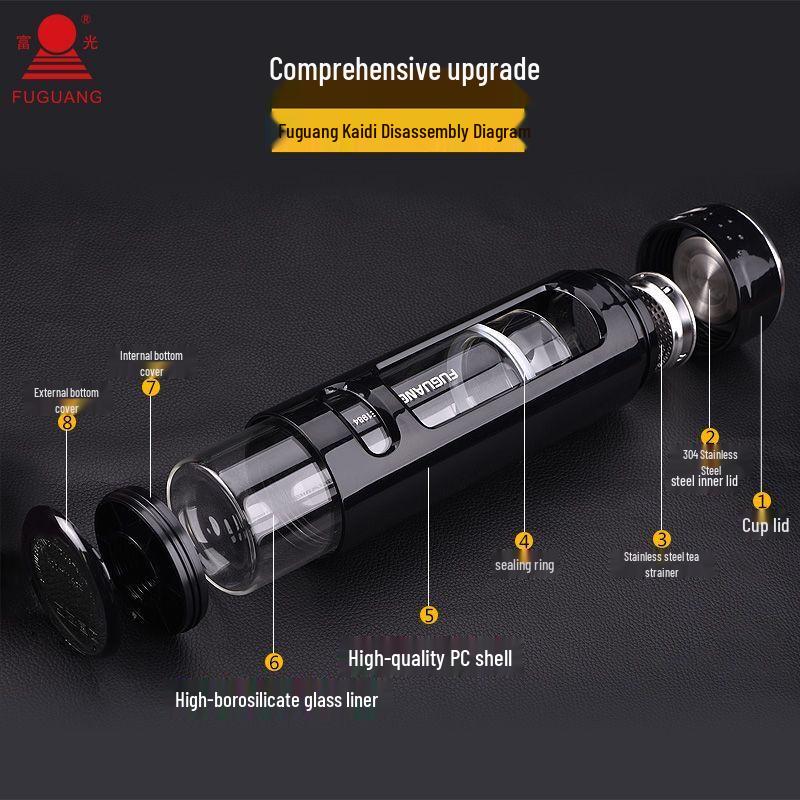 Fuguang Portable Glass Filter Cup 400ml