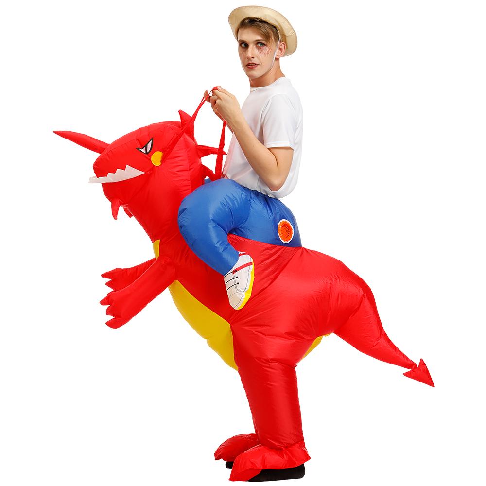 Adult Inflatable Children Dinosaur Halloween Costume Fancy Dress Outfit Cosplay