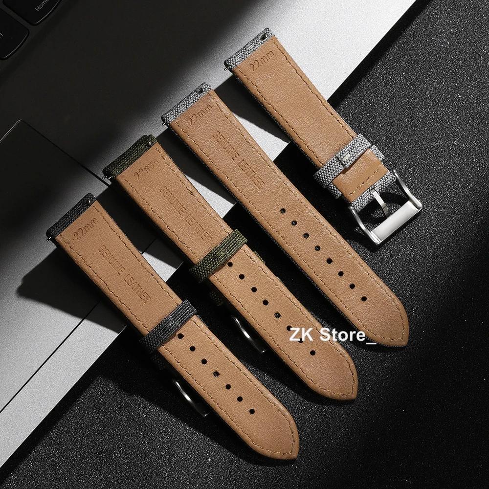 High Quality Sailcloth Watch Strap 20mm 22mm Band Waterproof Fabric Watchband Quick Release Wristband Belt Watch Accessories