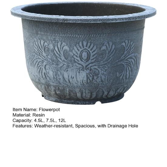 Large Plant Pot, Retro Flowerpot with Drainage Hole, Fruit Tree Water Lily Planter for Indoor Outdoor Plants Patio Garden Decor