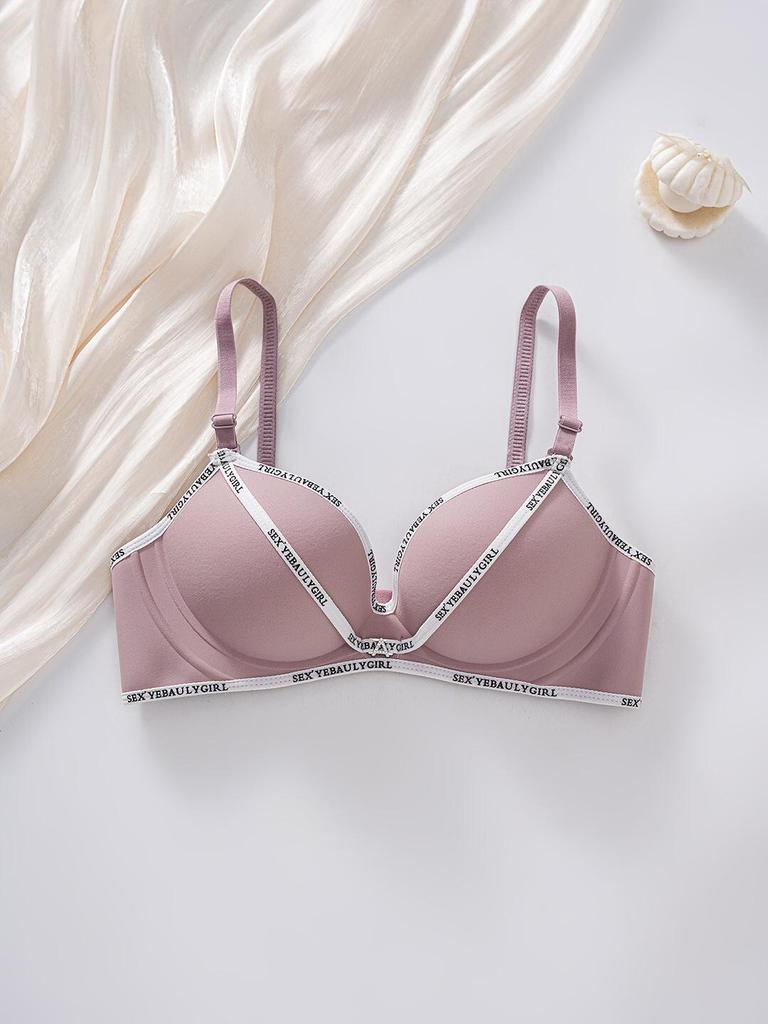 Damen Push-Up BH mit Seitenstütze & Buchstabenband - Anti-Erschlaffung Lifting, Sommer 2025 Stil