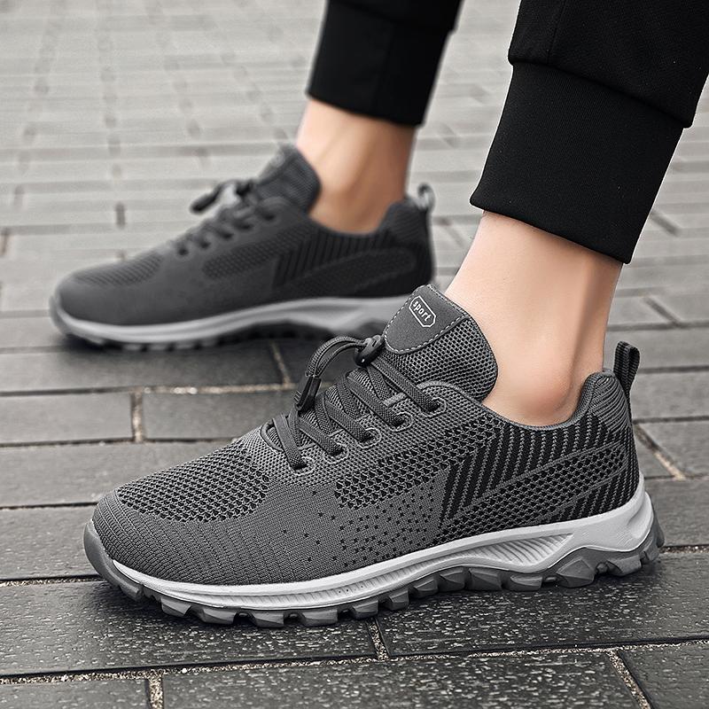 

Мужская обувь, летняя повседневная спортивная обувь, мужская летняя спортивная обувь, дышащая, нескользящая, эластичные ремешки, удобная 39 серый