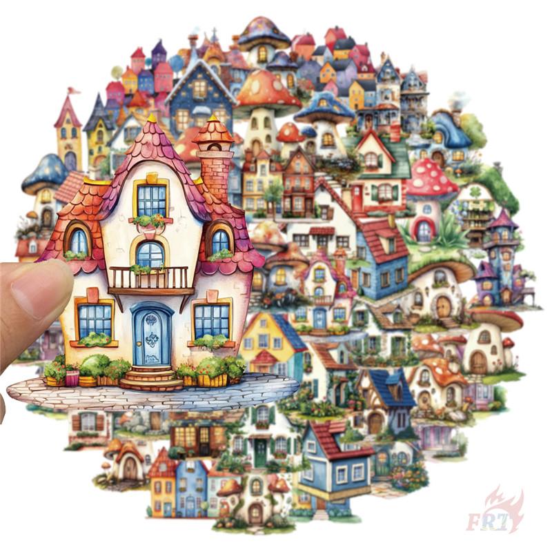 50Pcs/Set Retro Forest Cabin Series 01. Fairy Tale House PET Stickers Waterproof DIY Fashion Doodle Decals Stickers