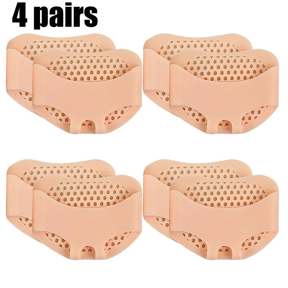 2-8Pcs Ilicone Metatarsal Pads Toe Separator Pain Relief Foot Pads Orthotics Foot Massage Insoles Forefoot Socks Foot Care Tool