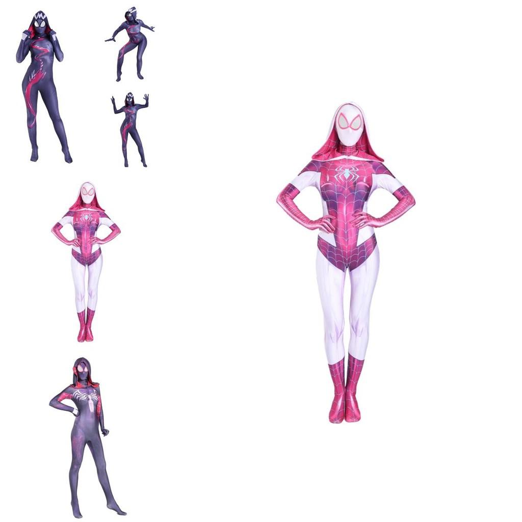 Stylish Spider Gwen Stacy Costume For Women Featuring Unique Spider-man Design For Halloween