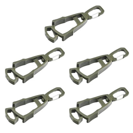 

5 шт. зажим для перчаток на открытом воздухе, прочный, без помощи рук, портативный, многофункциональный, для кемпинга, походов, зажим для рабочих перчаток, вешалка, держатель, держатель 5pcs армия зеленый